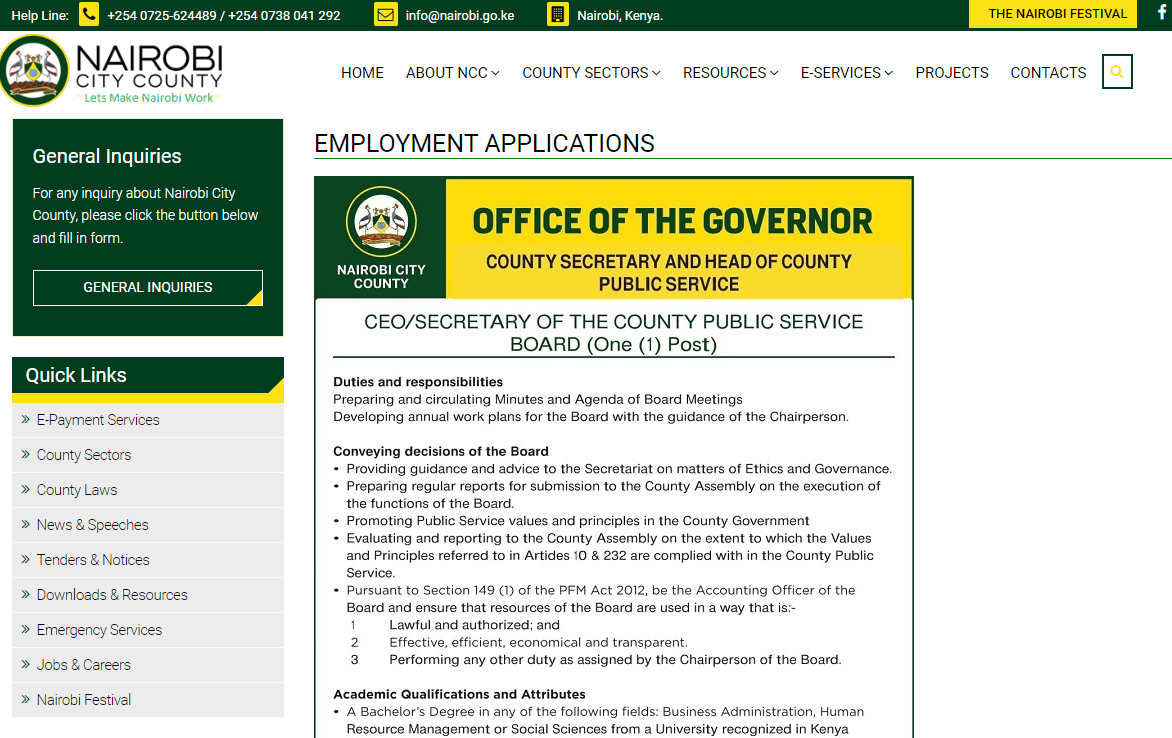 No. 1 Guide to Nairobi City Council Online Job Application