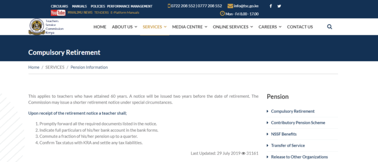 How TSC Pension is Calculated in Kenya