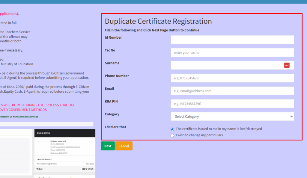 How to Apply for a TSC Duplicate Certificate