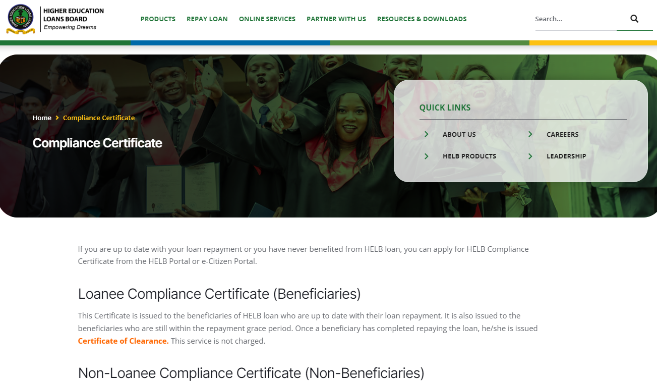 Latest On HELB Clearance Certificate