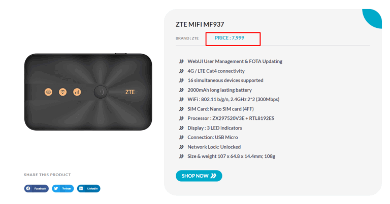 Latest Telkom WiFi Router Prices in Kenya