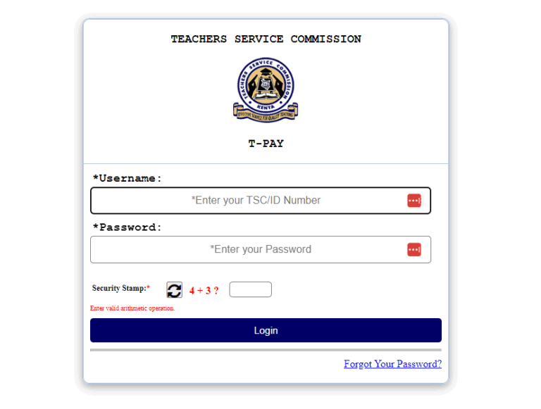 New TSC Intern Payslip + Salary Scale