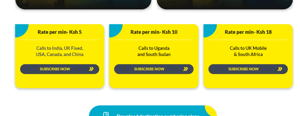 Telkom Kenya International Call Rates