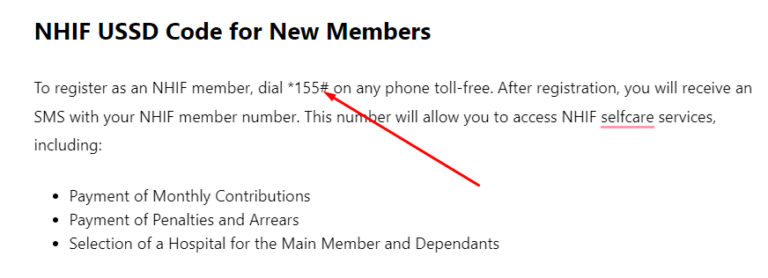 Latest USD Codes for NHIF