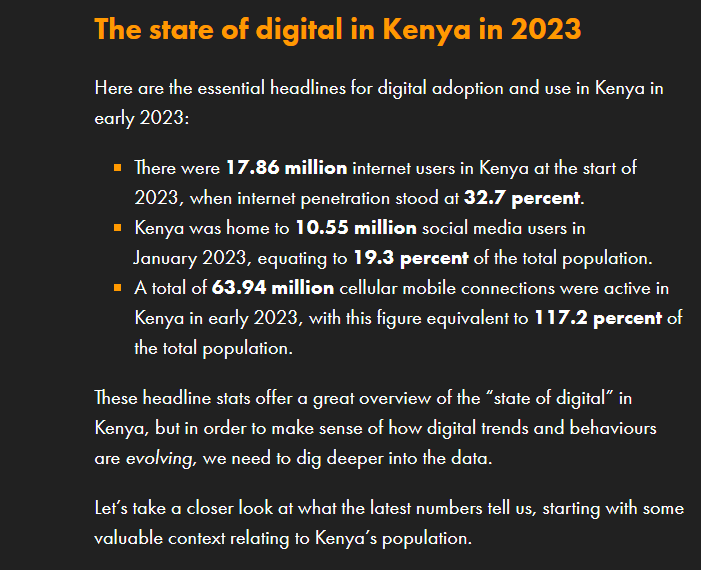 Internet Penetration in Kenya