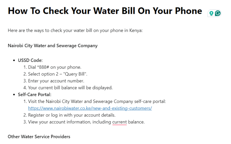 Check Your Water Bill On Your Phone