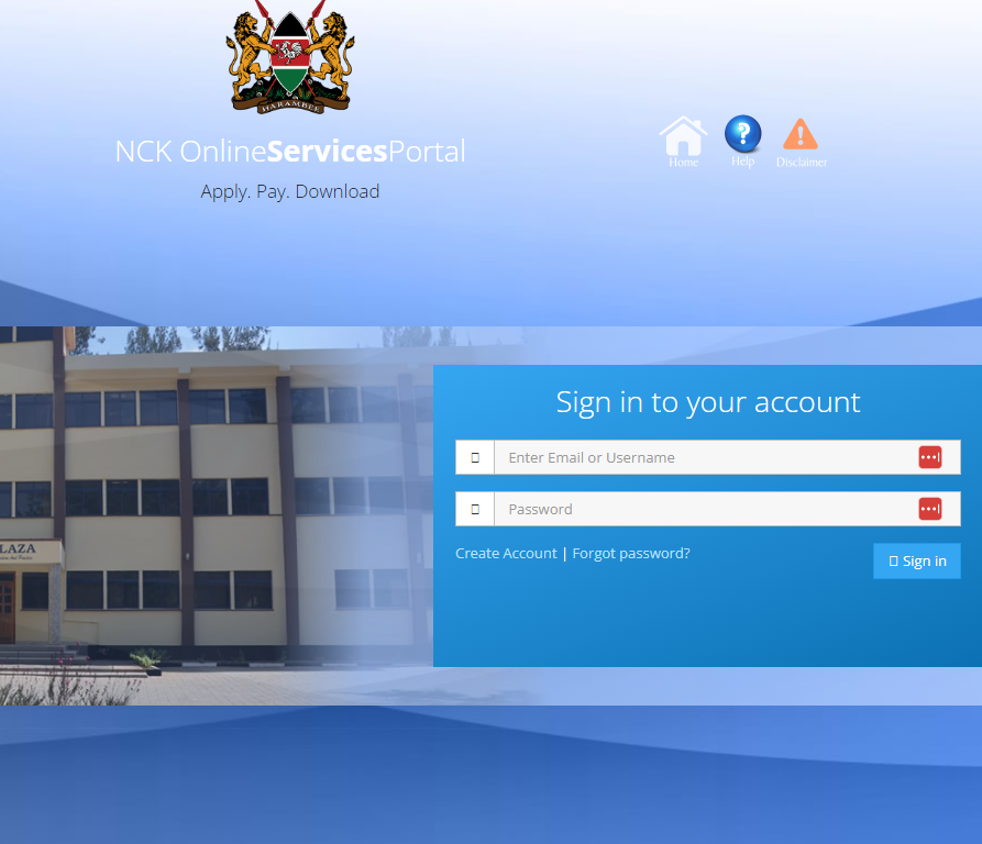 NCK Portal Licence Renewal Link + Guide