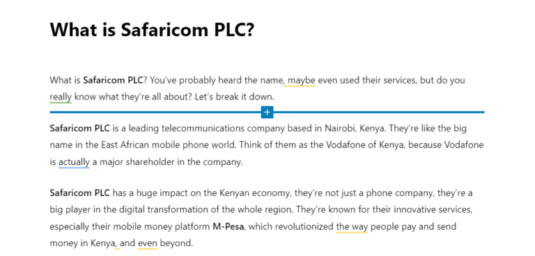 What is Safaricom PLC