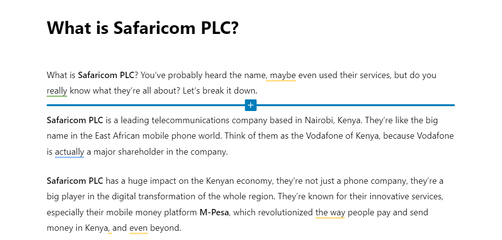 What is Safaricom PLC