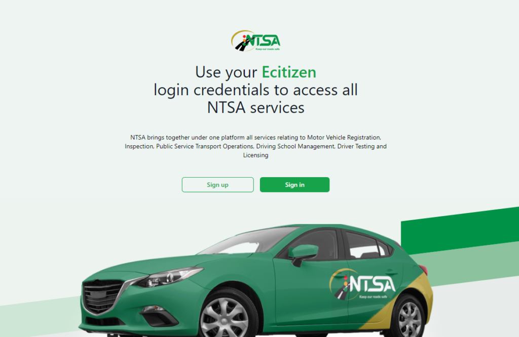 NTSA Self Service Portal