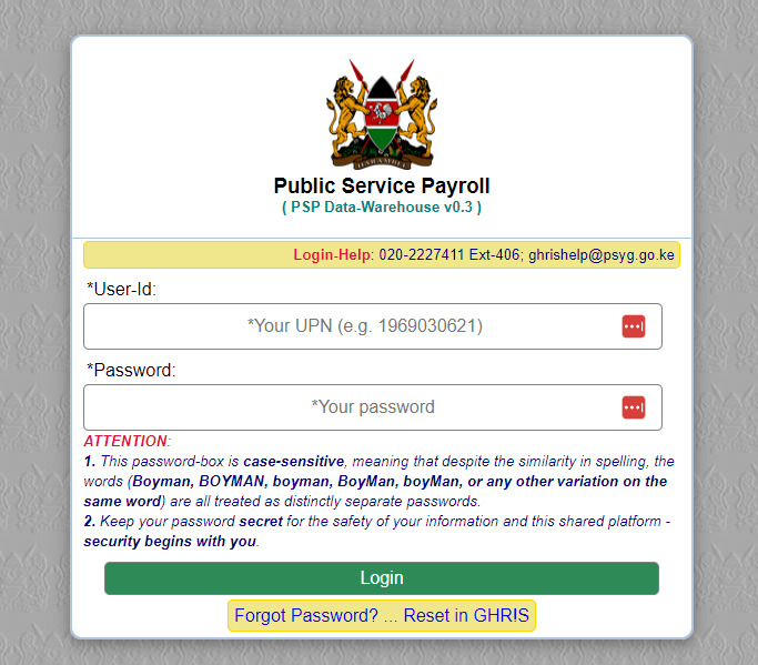 Step-by-Step Guide to uhr.kenya.go.ke Payslip Login